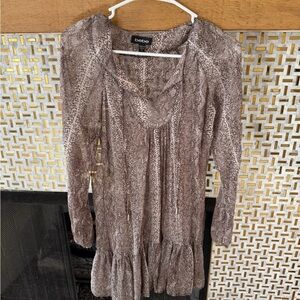 Bebe Brown Snake Print Dress